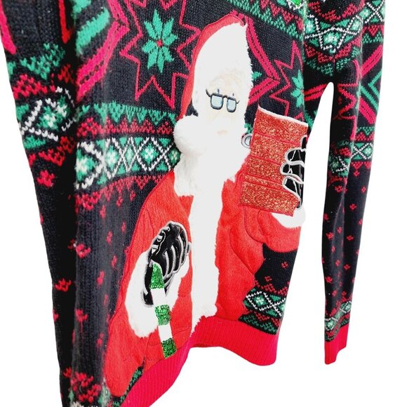Holiday Time Santa "Ho Ho Ho" Christmas Sweater S/CH (35-37) - Picture 9 of 11